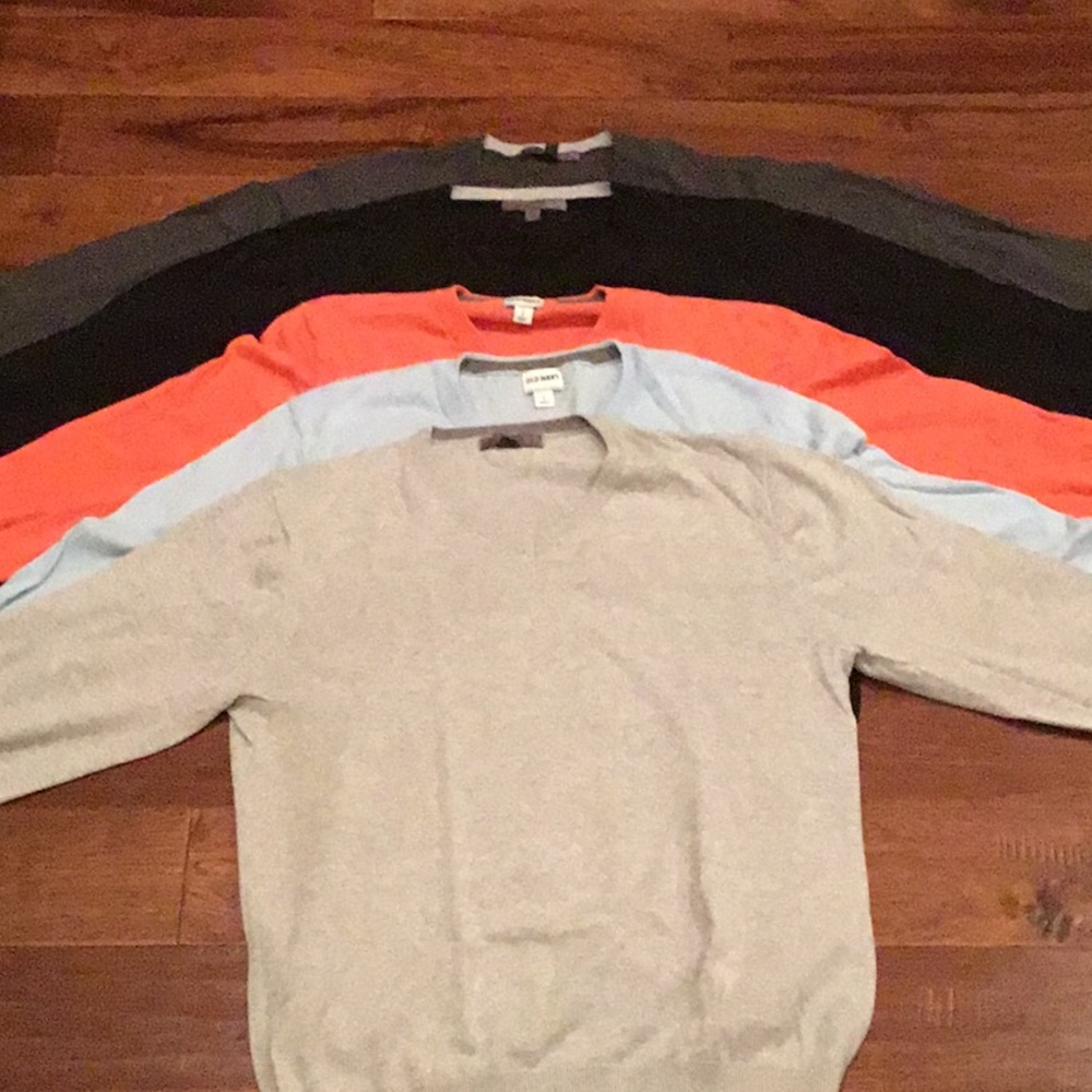 sweater black gray light gray light blue orange